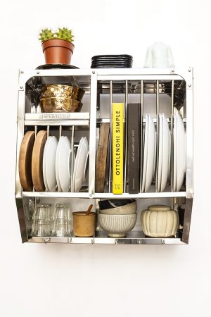 Indian stainless steel kitchen dish racks and shelves from Stovold and Pogue